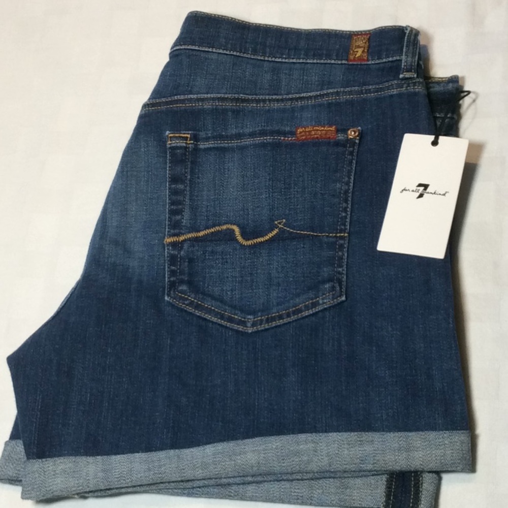 NWT 7 For All Mankind Shorts Waist 34
